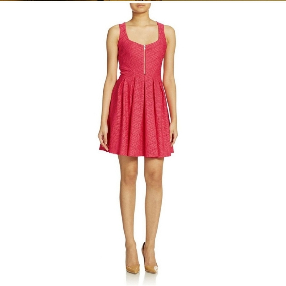 Guess Grapefruit Pink Pleated Dress - Size 10